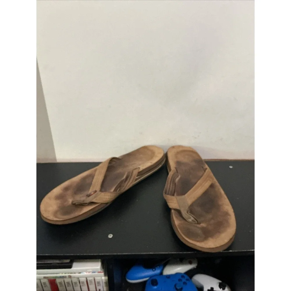 Men's Rainbow Flip Flops - NO SIZE - Brown 13.5